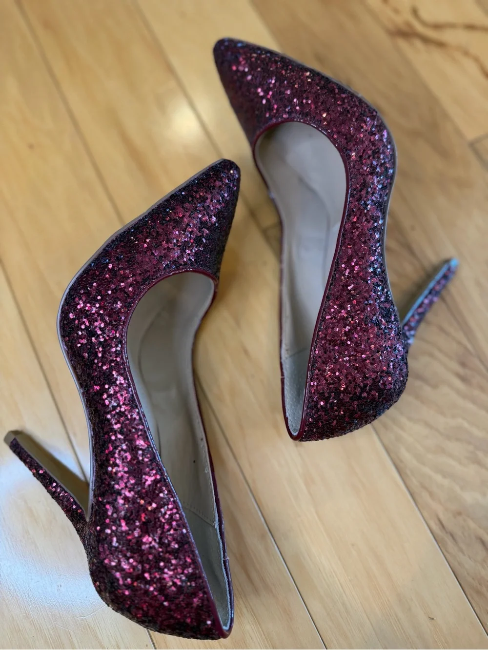 Charles by Charles David Pact Pink Glitter Stiletto Heels Pumps Size 6M